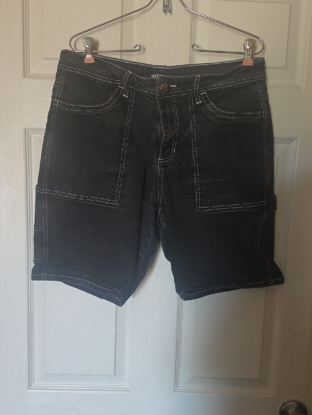 Hot Topic Black Shorts with White Contrast Stitching